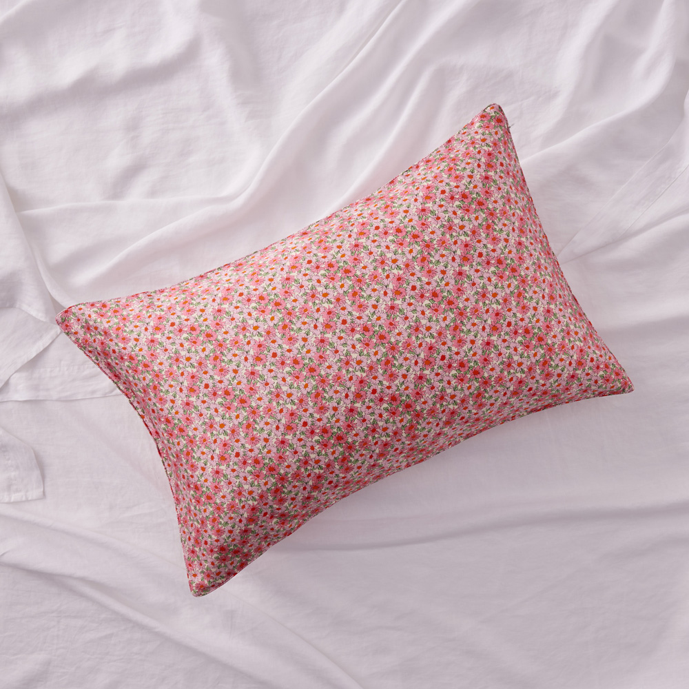 Pippa Floral Pure Silk Printed Pillowcases Adairs