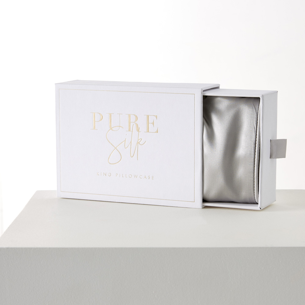 Pure Silk Silver Pillowcases Adairs