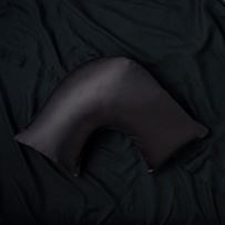 Pure Silk Black U Shape Pillowcase