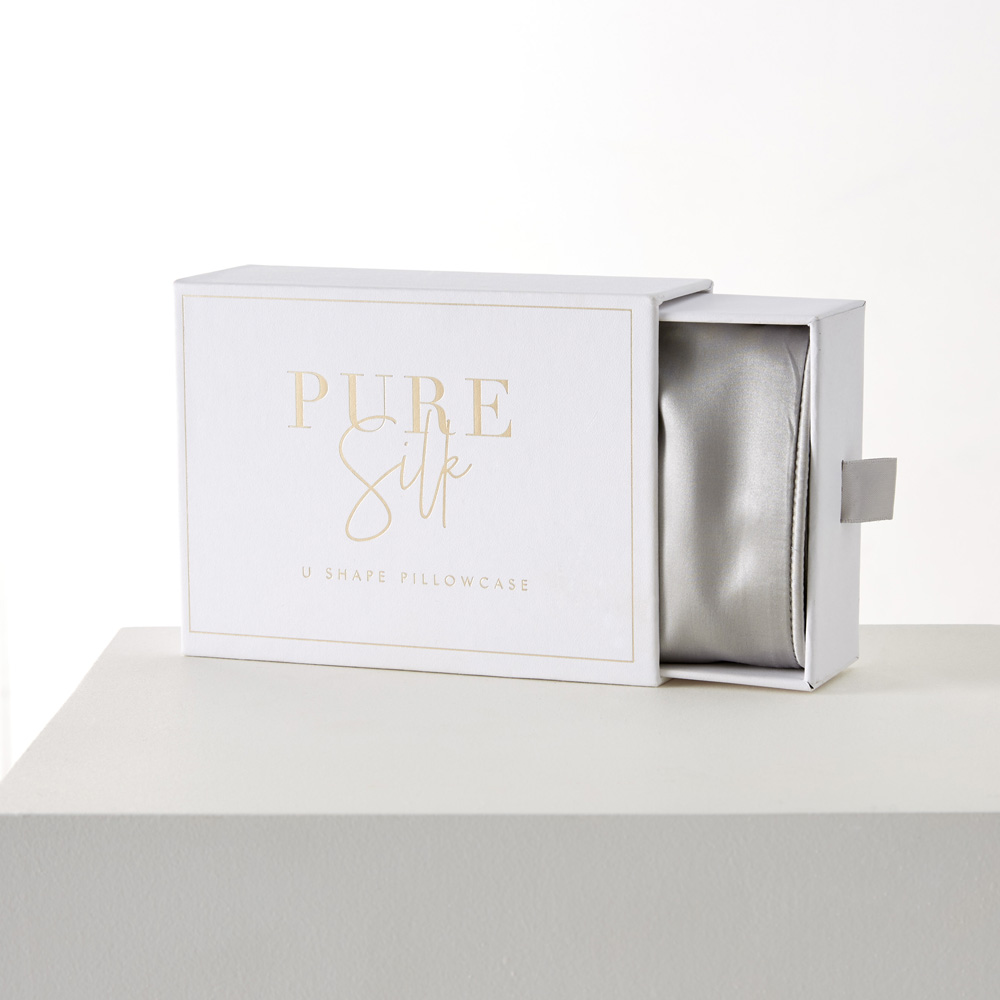 Pure Silk Silver U Shape Pillowcase Adairs