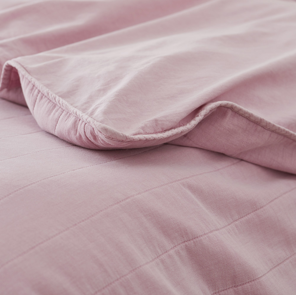 Bronte Quilted Mauve Quilt Cover Separates Bedroom Adairs