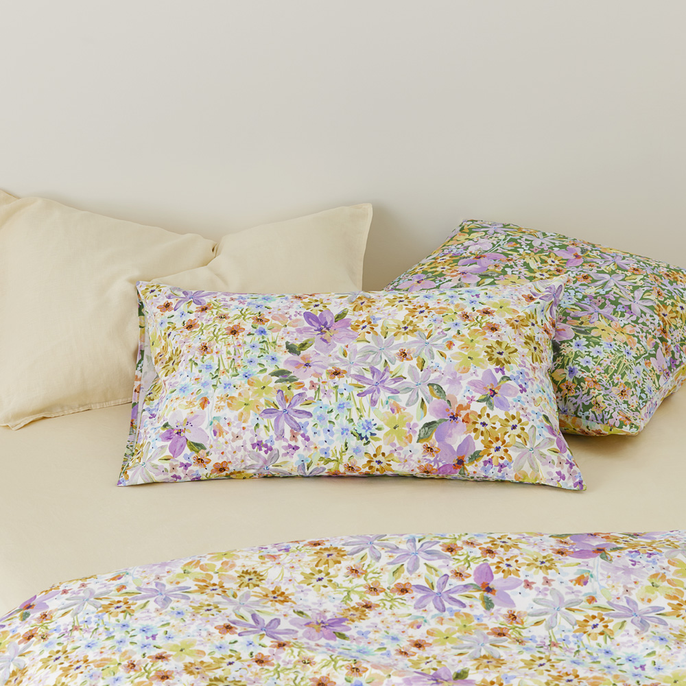 Sienna Floral Lilac Quilt Cover Set + Separates Adairs