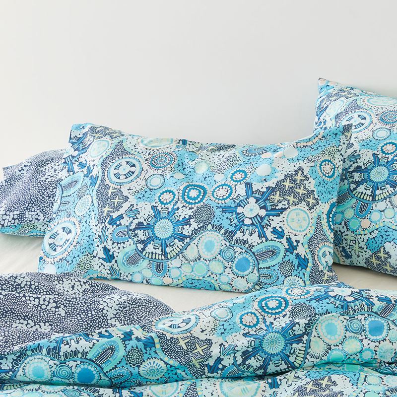 Cungelella Kalkatungu Blue Pillowcases
