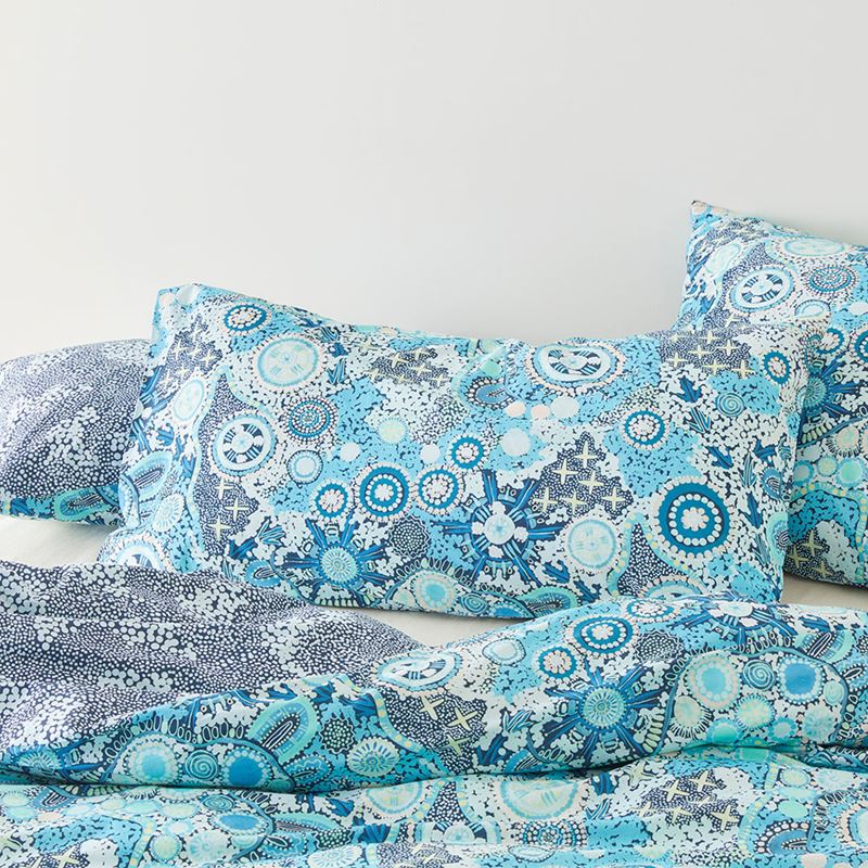 Cungelella Kalkatungu Blue Pillowcases