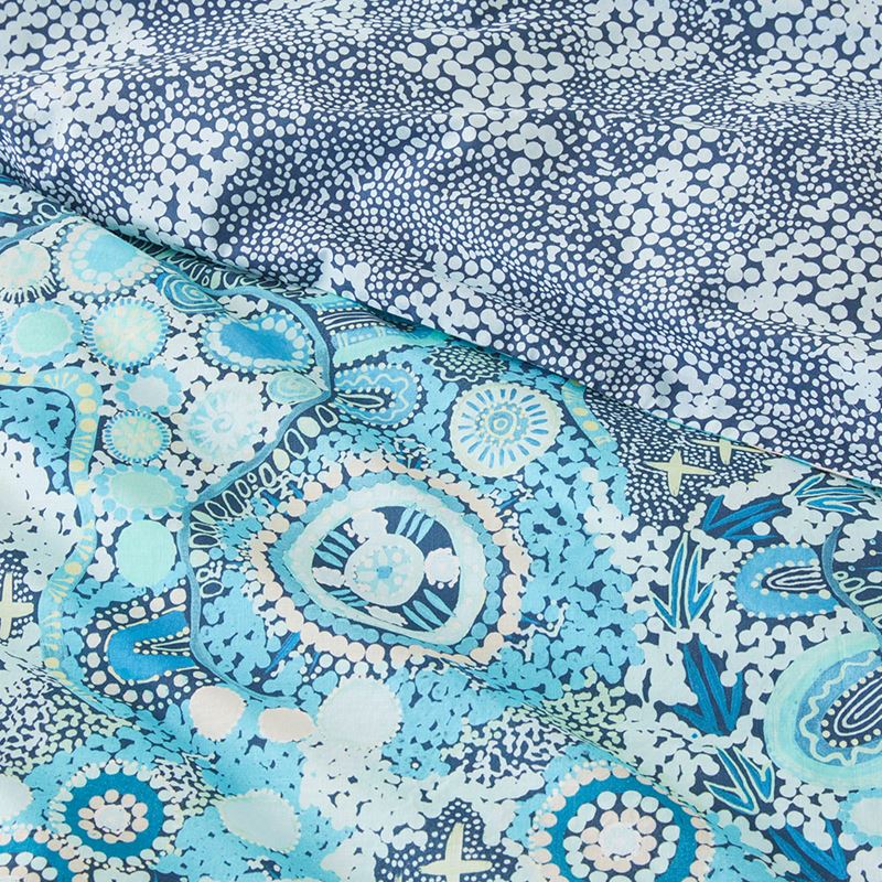 Cungelella Kalkatungu Blue Quilt Cover Set + Separates