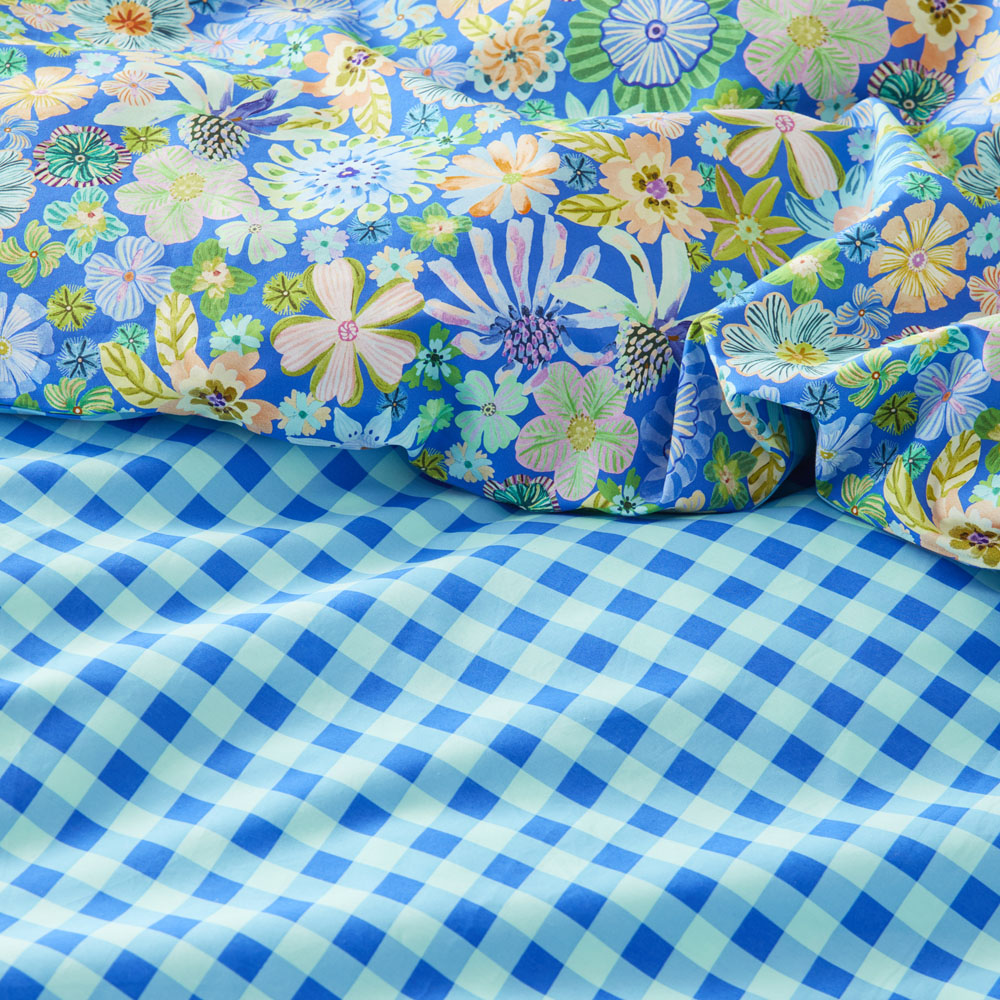 Sia Marine Blue Floral Quilt Cover Set + Separates Adairs