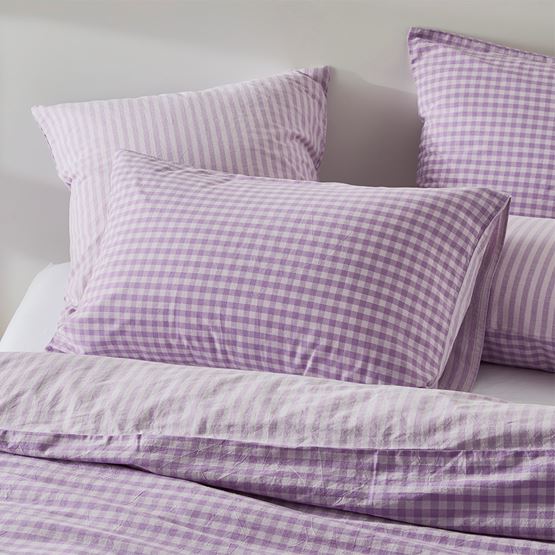 Carrie Lilac Gingham Pillowcases