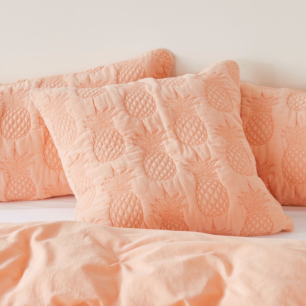 Mimosa Apricot Quilted Quilt Cover Separates Adairs