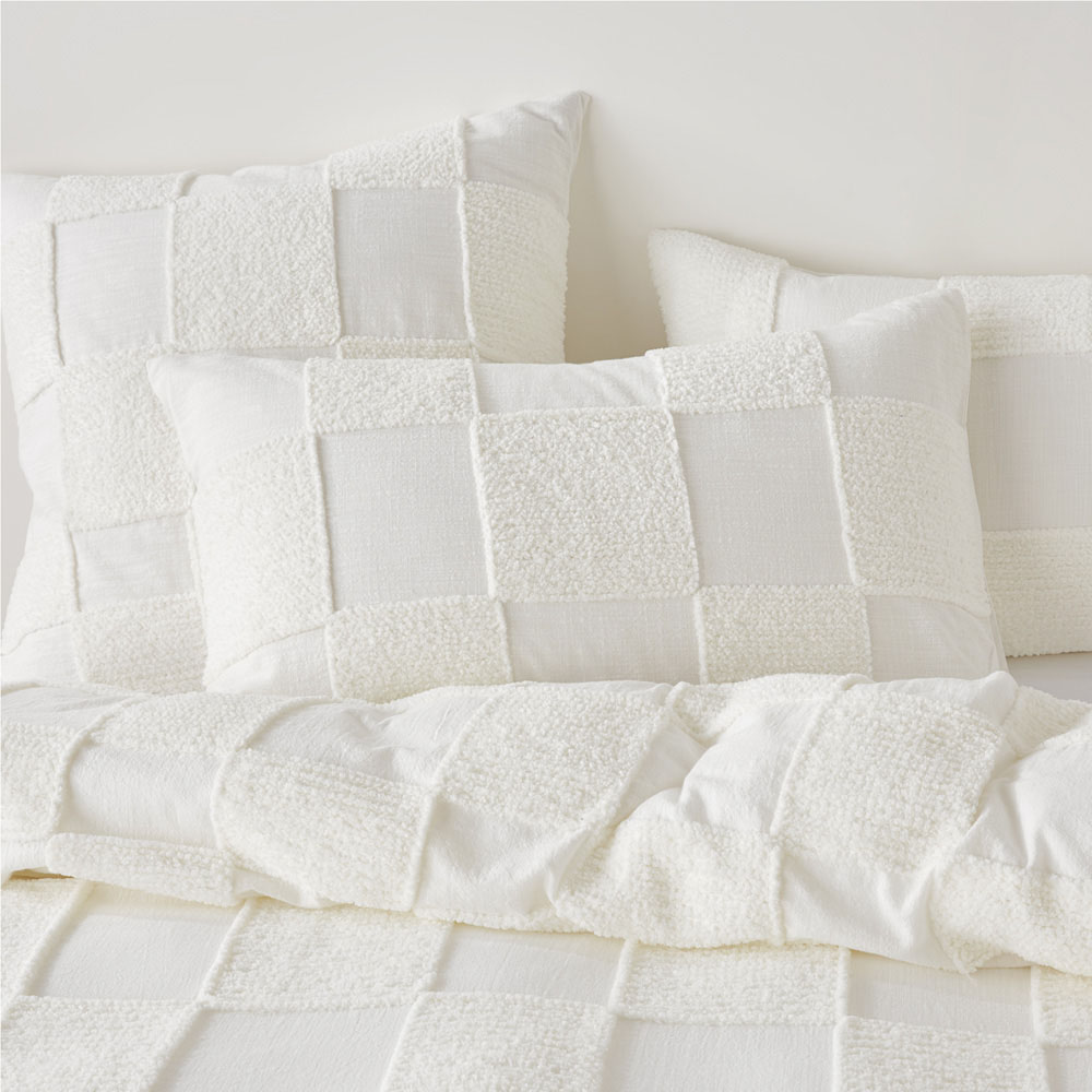 Hana Tufted White Quilt Cover Separates Adairs