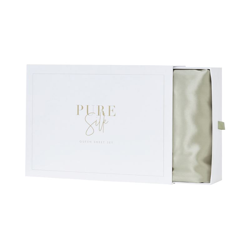 Pure Silk Tea Green Sheet Set
