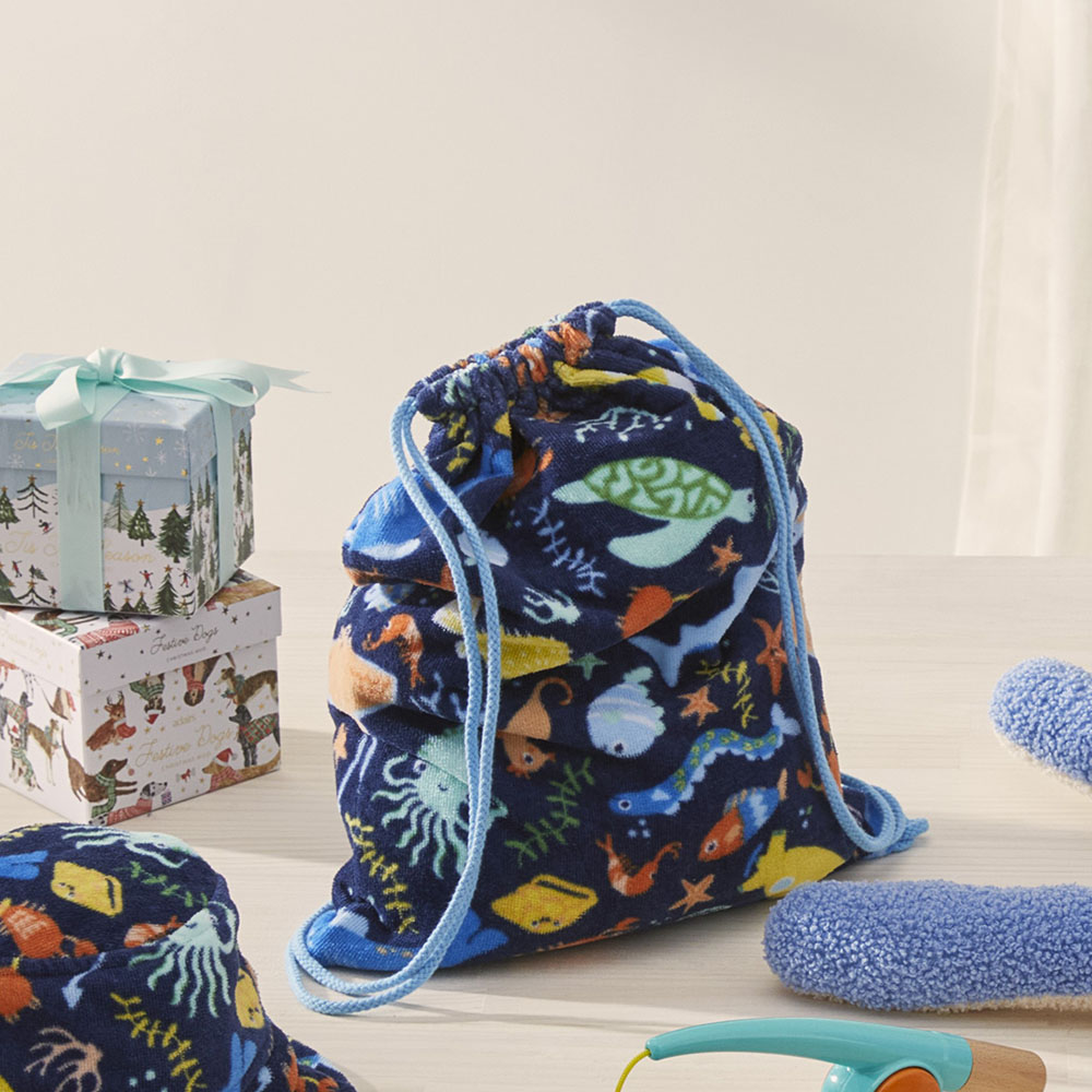Adairs Kids Kids Sealife Terry Beach Bag Adairs