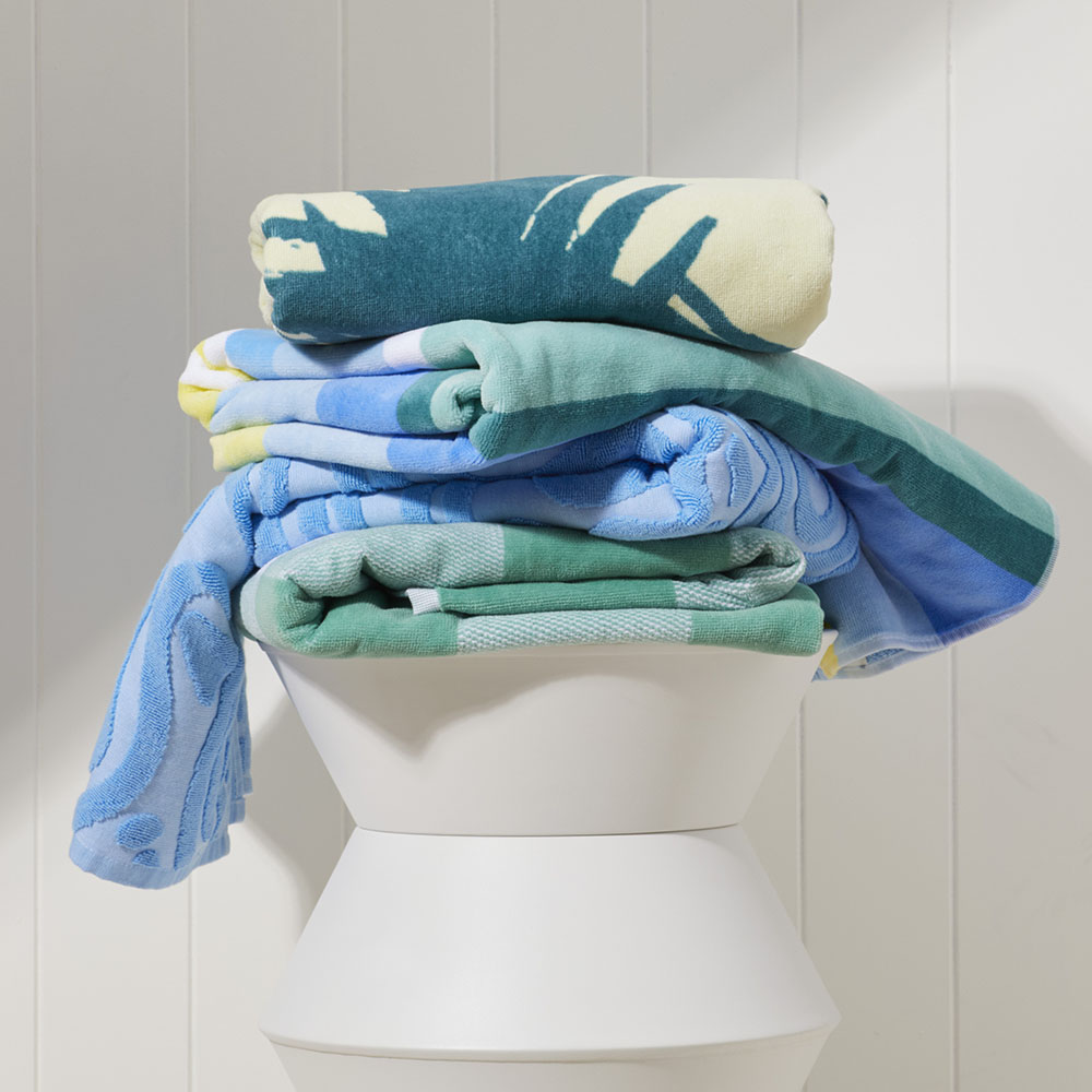 Samoa Blue Quick Dry Beach Towel Adairs