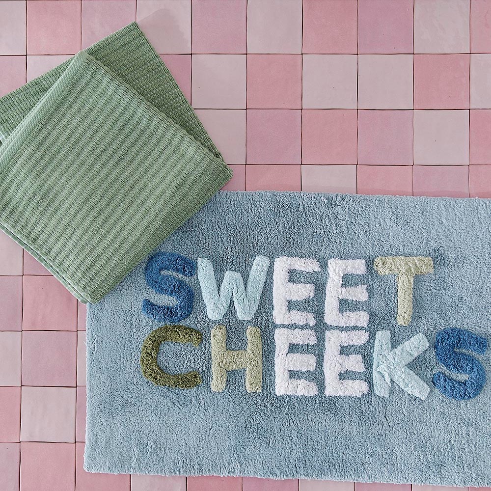 Sweet Cheeks Sea Blue Bath Mat Adairs