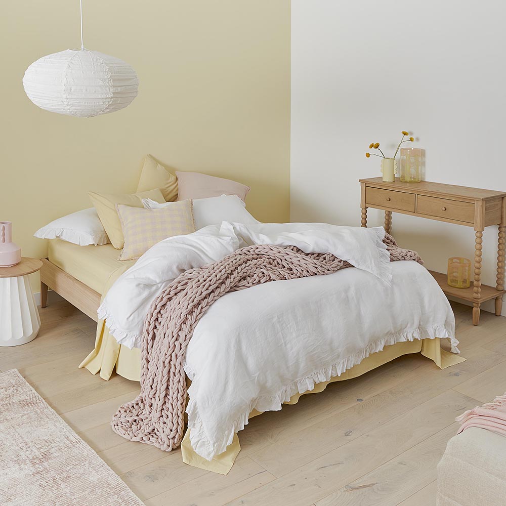 Ruffle outlet duvet cover