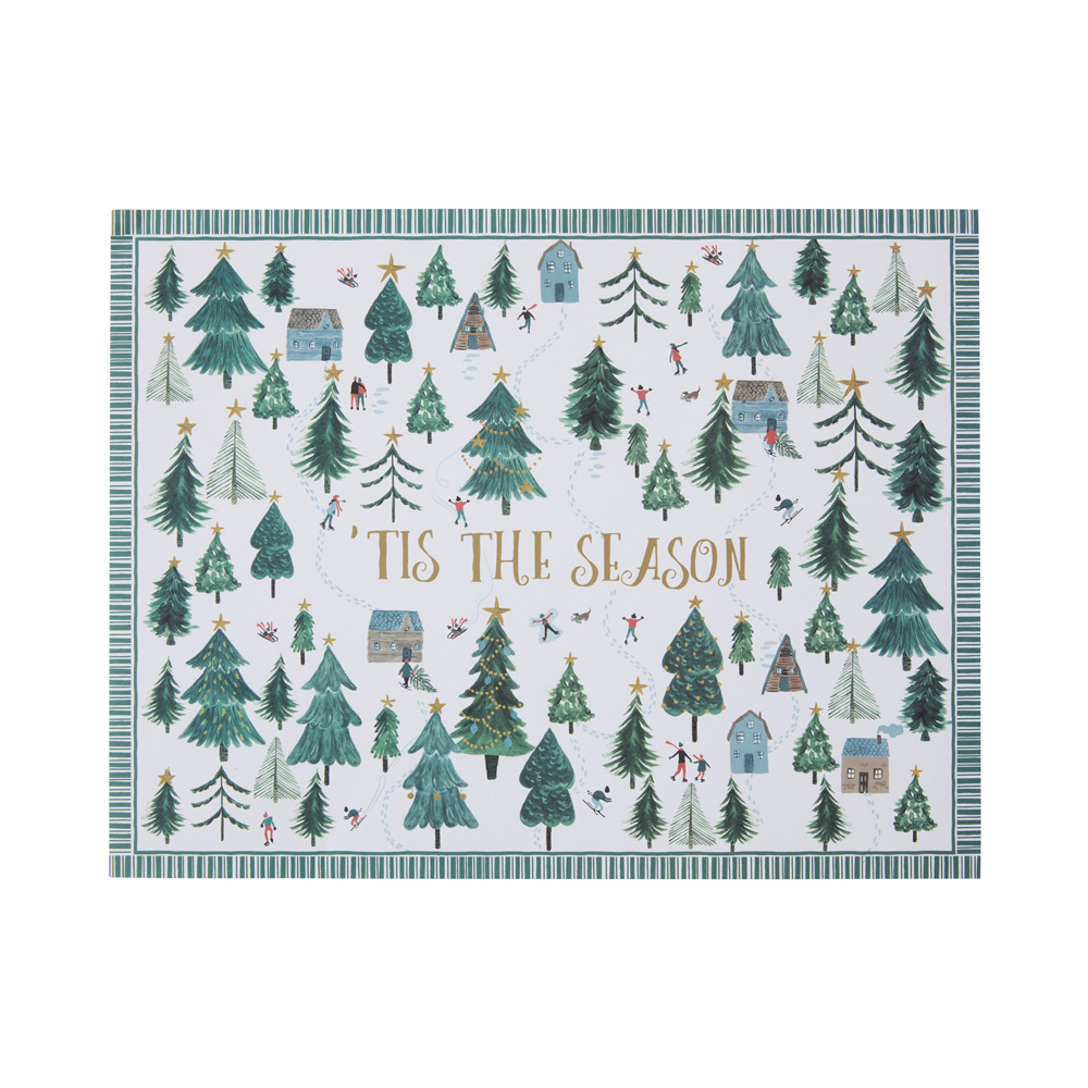 Tis The Season Novelty Paper Placemats Pack of 50 Adairs