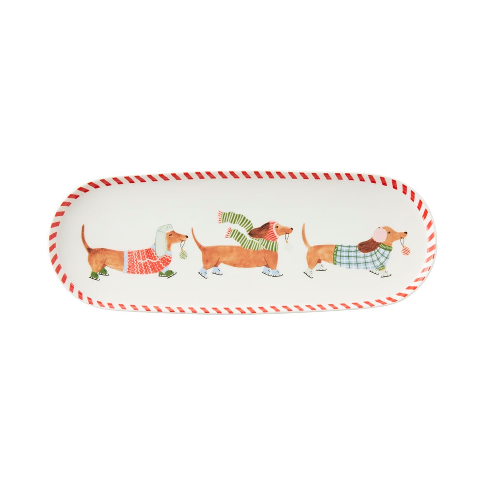 Christmas Multi Dashing Dachshunds Tray Adairs