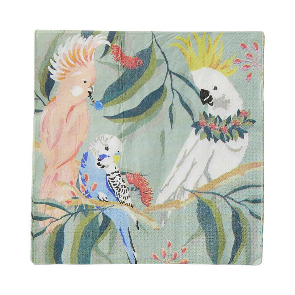 Festive Australian Birds Multi Paper Napkins Pack of 40 Adairs