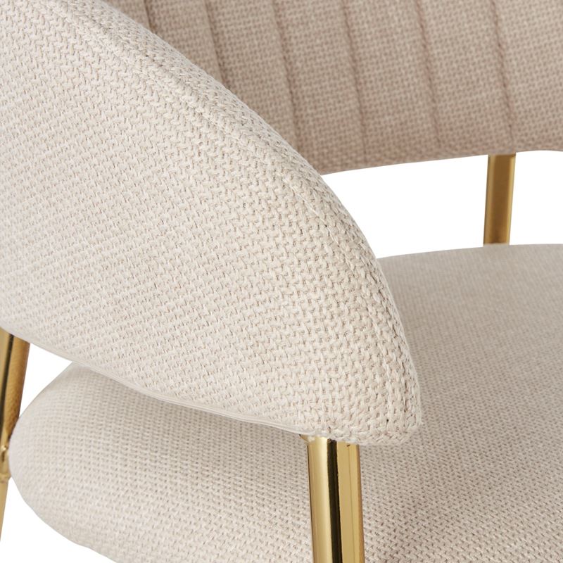 Shelby Beige & Gold Dining Chair Set of 2