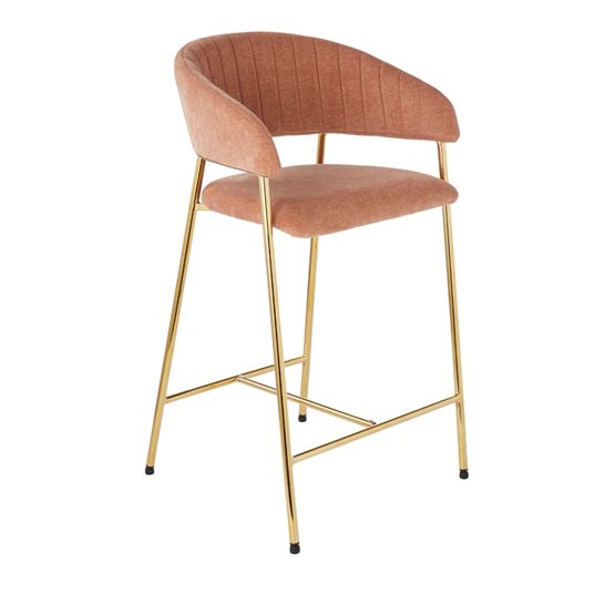 Shelby Rosewood & Gold Counter Stool