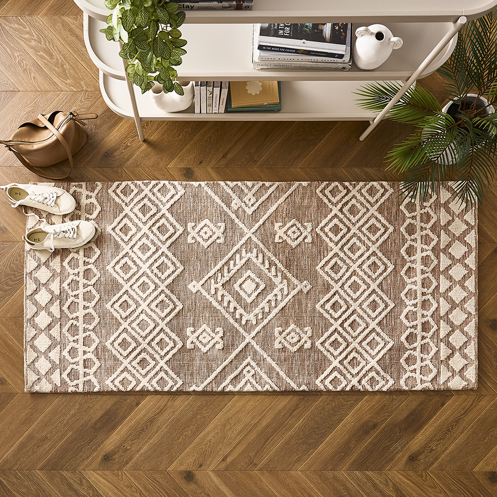 Ohio Terracotta Aztec Rug Runner Adairs