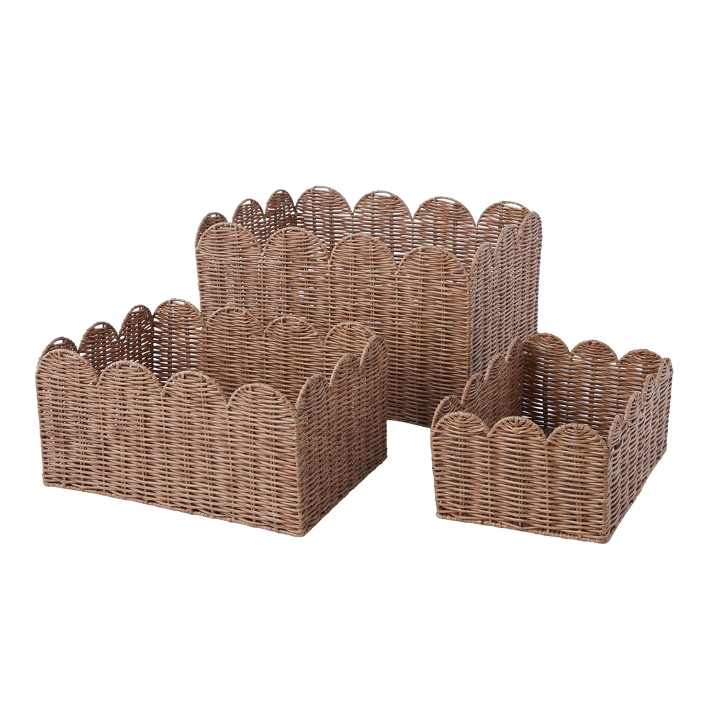 Scalloped Natural Storage Baskets Adairs