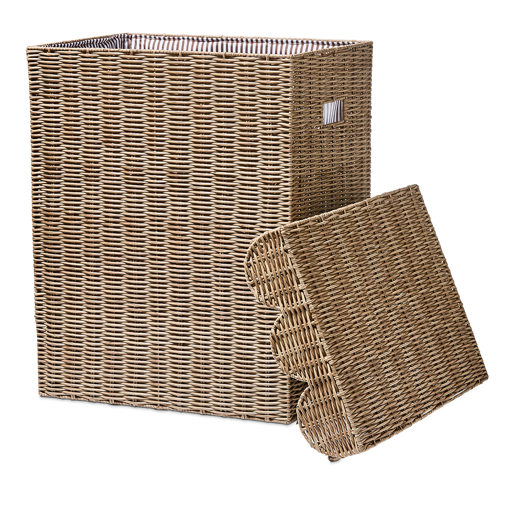 Scalloped Natural Laundry Basket Adairs