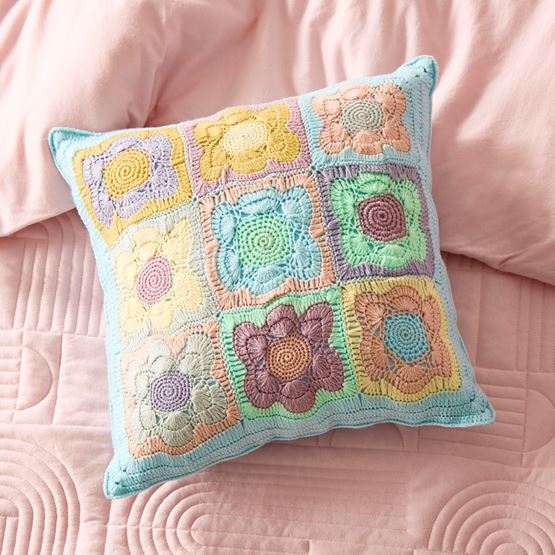 Crochet Kids Rainbow Cushion