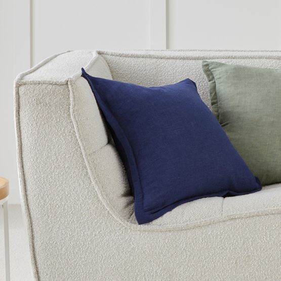 Jamie Linen Navy Cotton Cushion