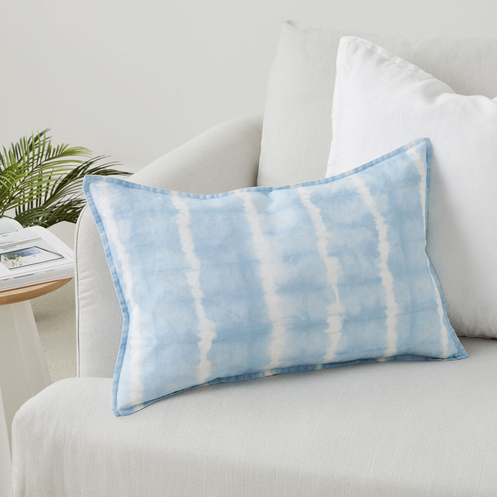 Blue tie dye throw hot sale pillow