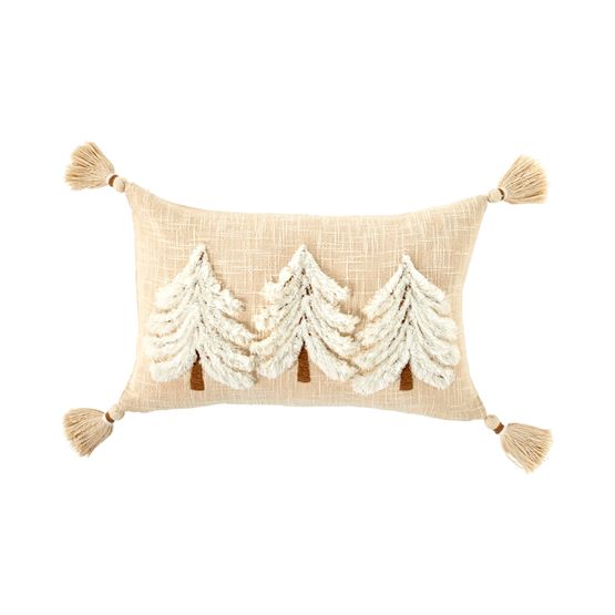 Festive White Cushion