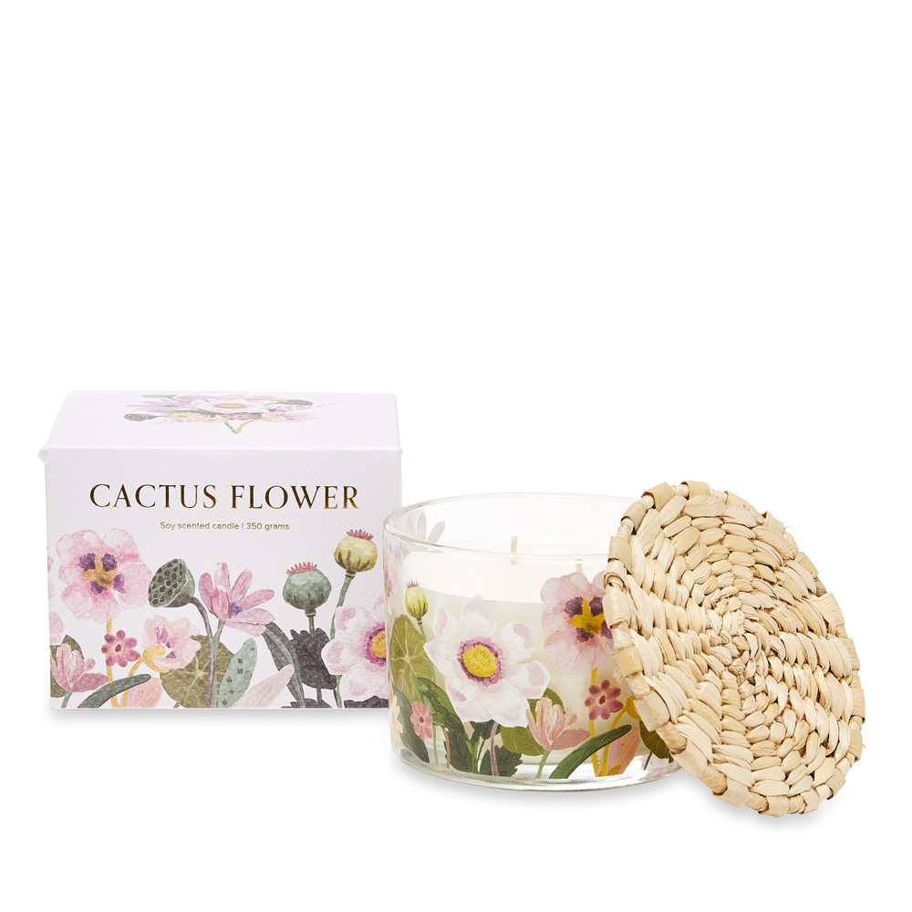 Wild Blooms Cactus Flower Candle 350g Homewares Adairs