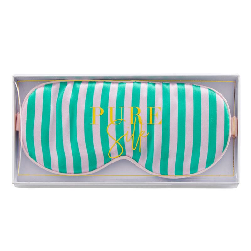 Pure Silk Lilac and Green Eye Mask