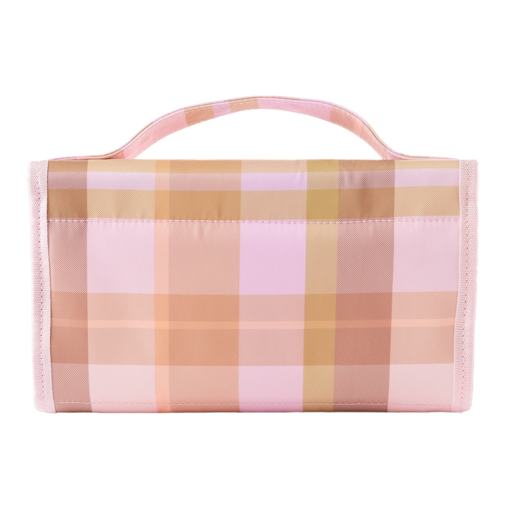 Lilac Check Hanging Cosmetic Bag Adairs