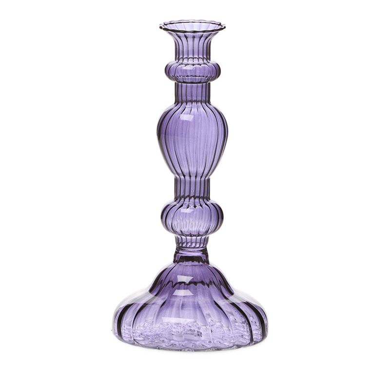 San Marco Purple Fluted Candleholders