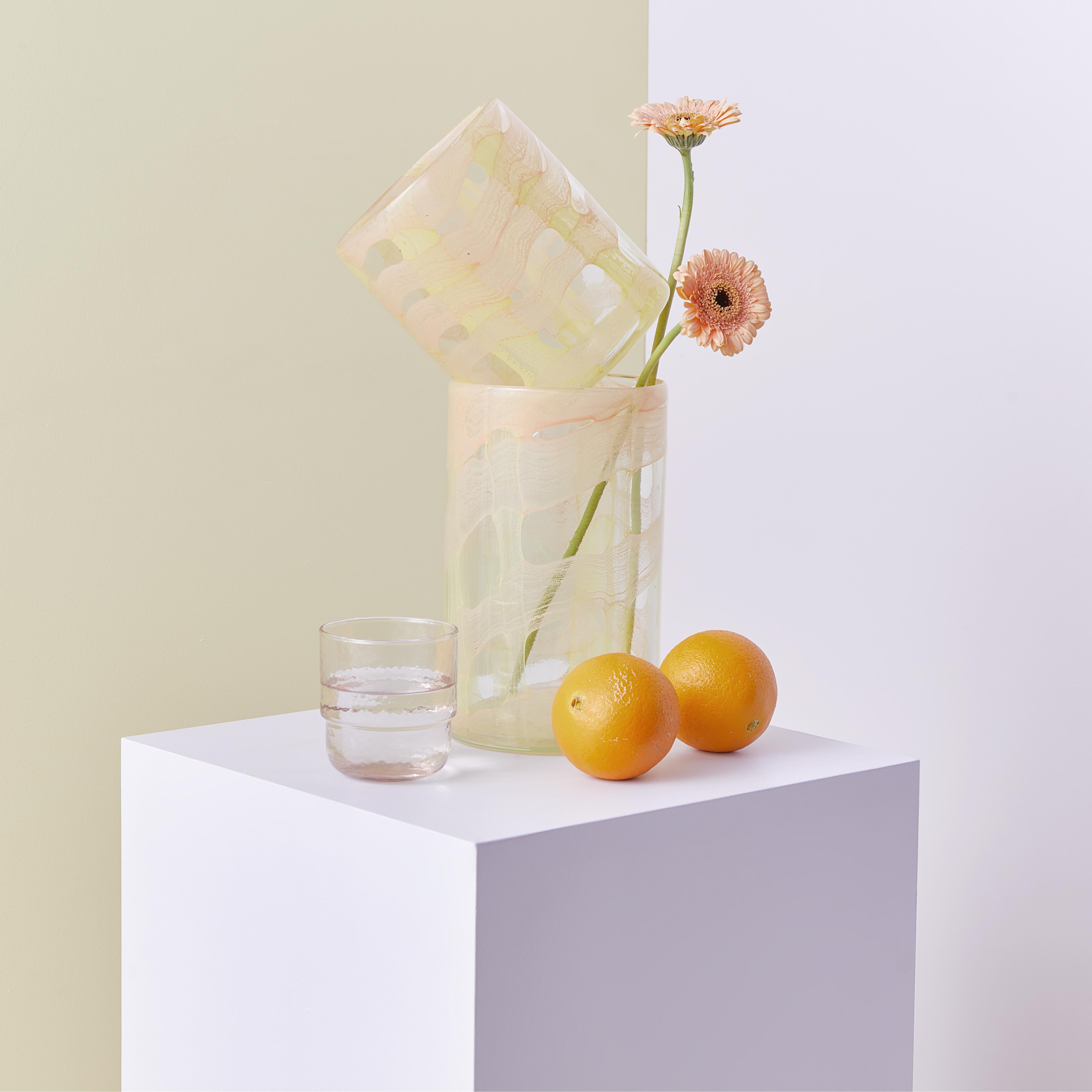 Lattice Orange & Yellow Vase Adairs