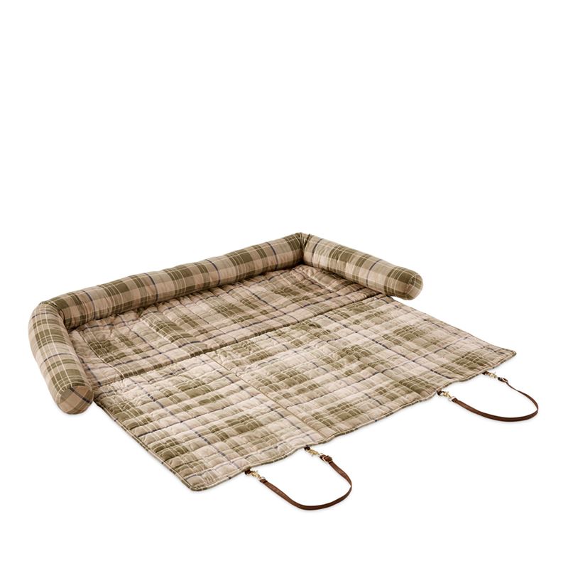 Maisy Biscuit & Forest Check Double Fold-Out Pet Bed