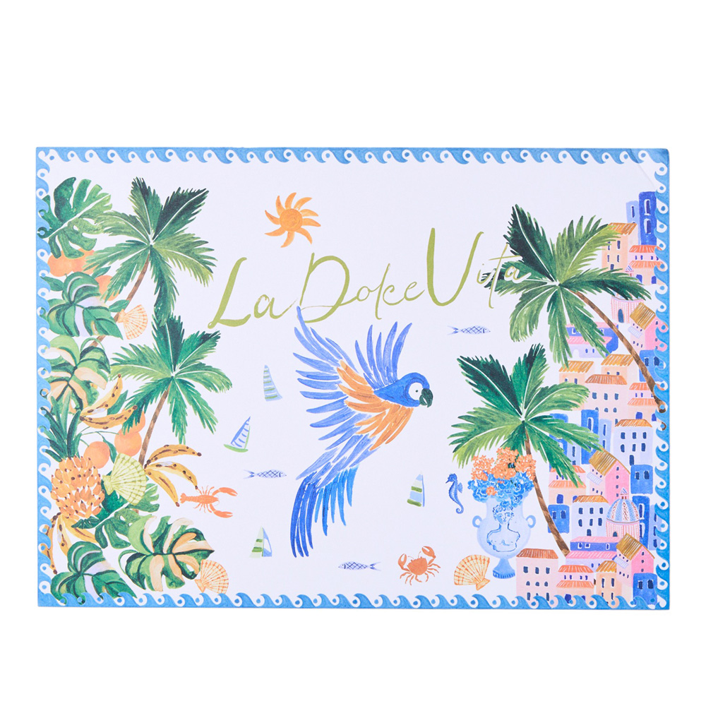 Summertime La Dolce Vita Paper Placemats Pack of 50 Adairs
