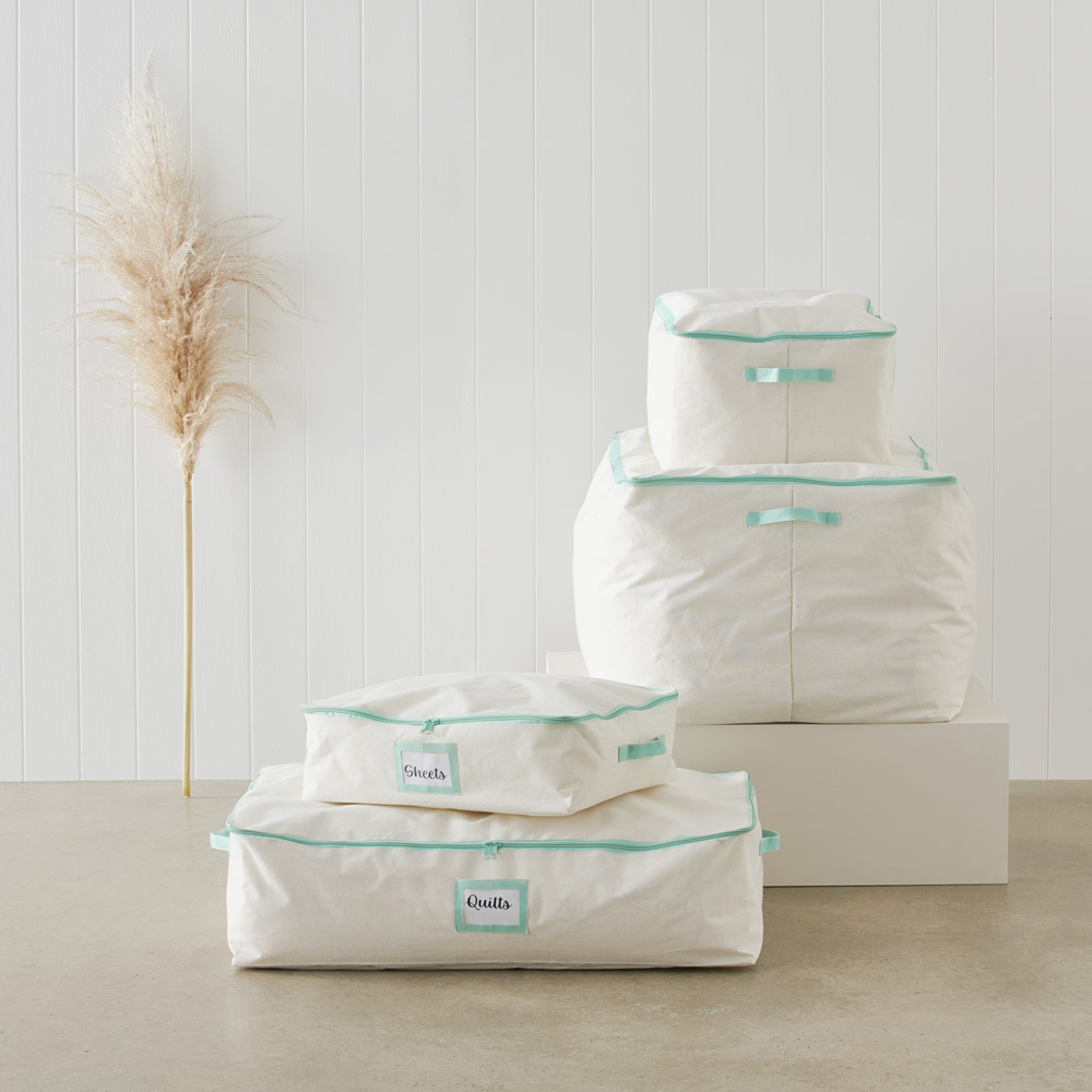 Storage Natural & Mint Bags Adairs