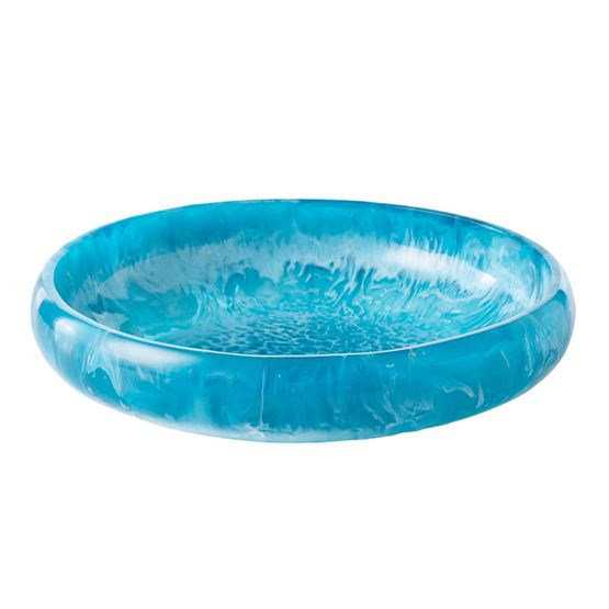 Calypso Turquoise Resin Large Serving Bowl