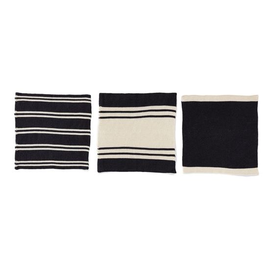 Harper Charcoal Bamboo Cotton Dishcloth Pack of 3