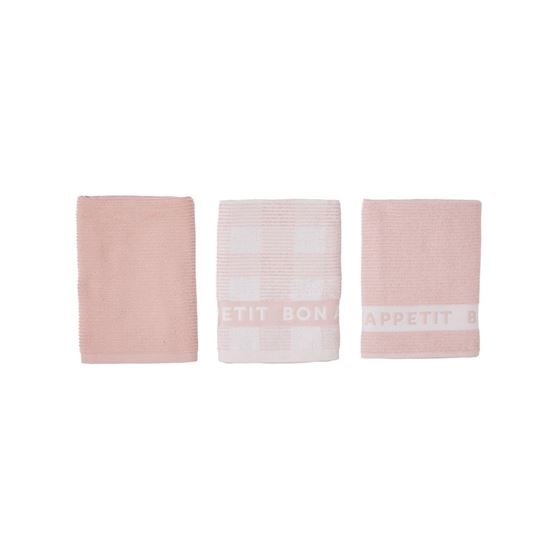 Australian Cotton Candy Pink Tea Towel Pack of 3