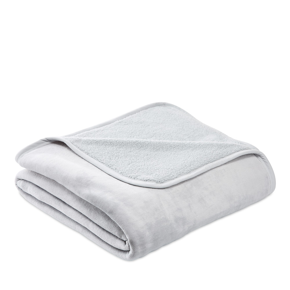 Sherpa Silver Blanket Adairs