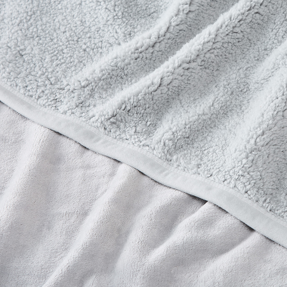 Sherpa Silver Blanket Adairs