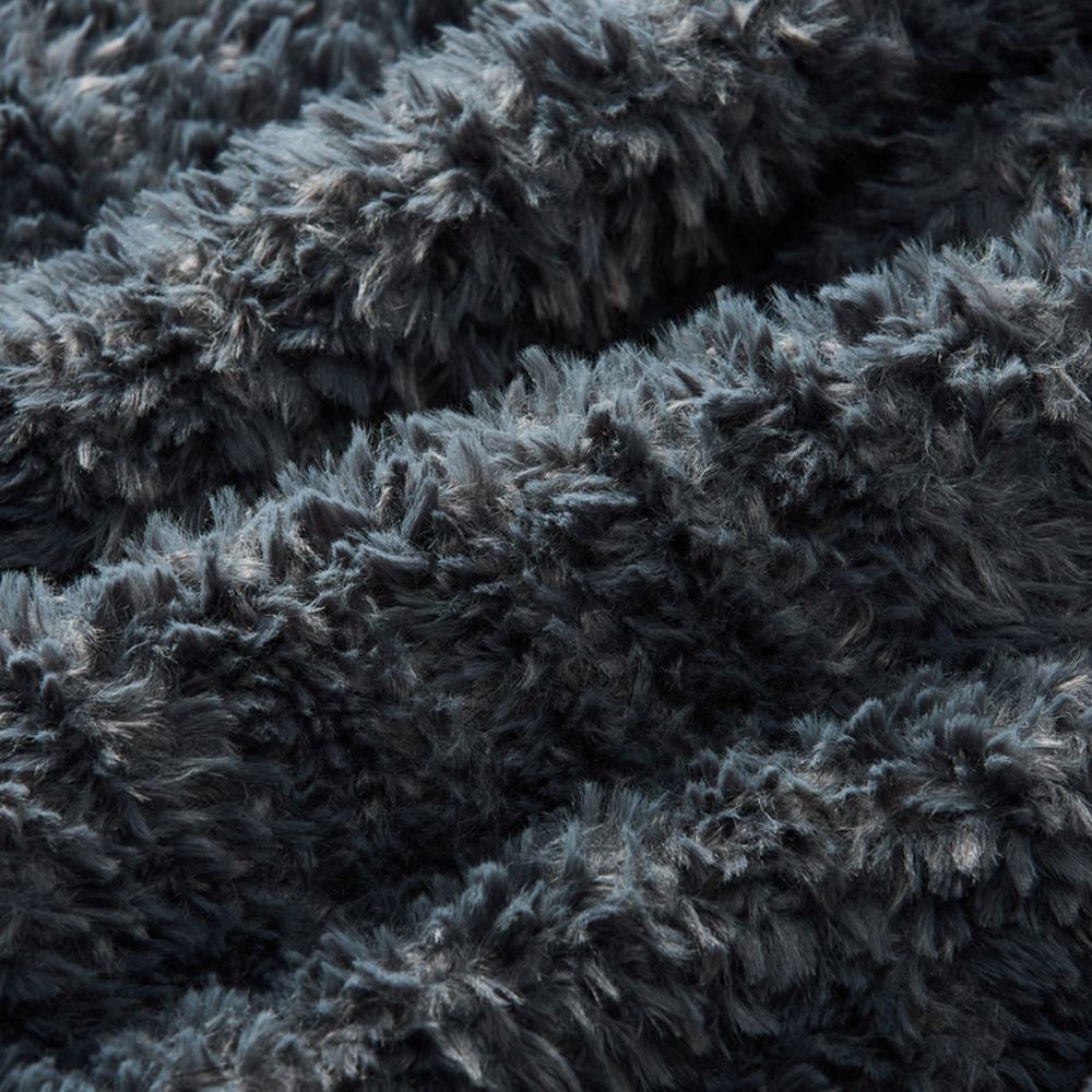 Munich Blue Stone Feather Yarn Throw Adairs