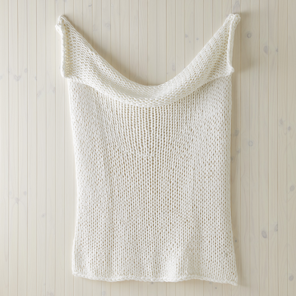 Astana Off White Chunky Knit Throw Adairs