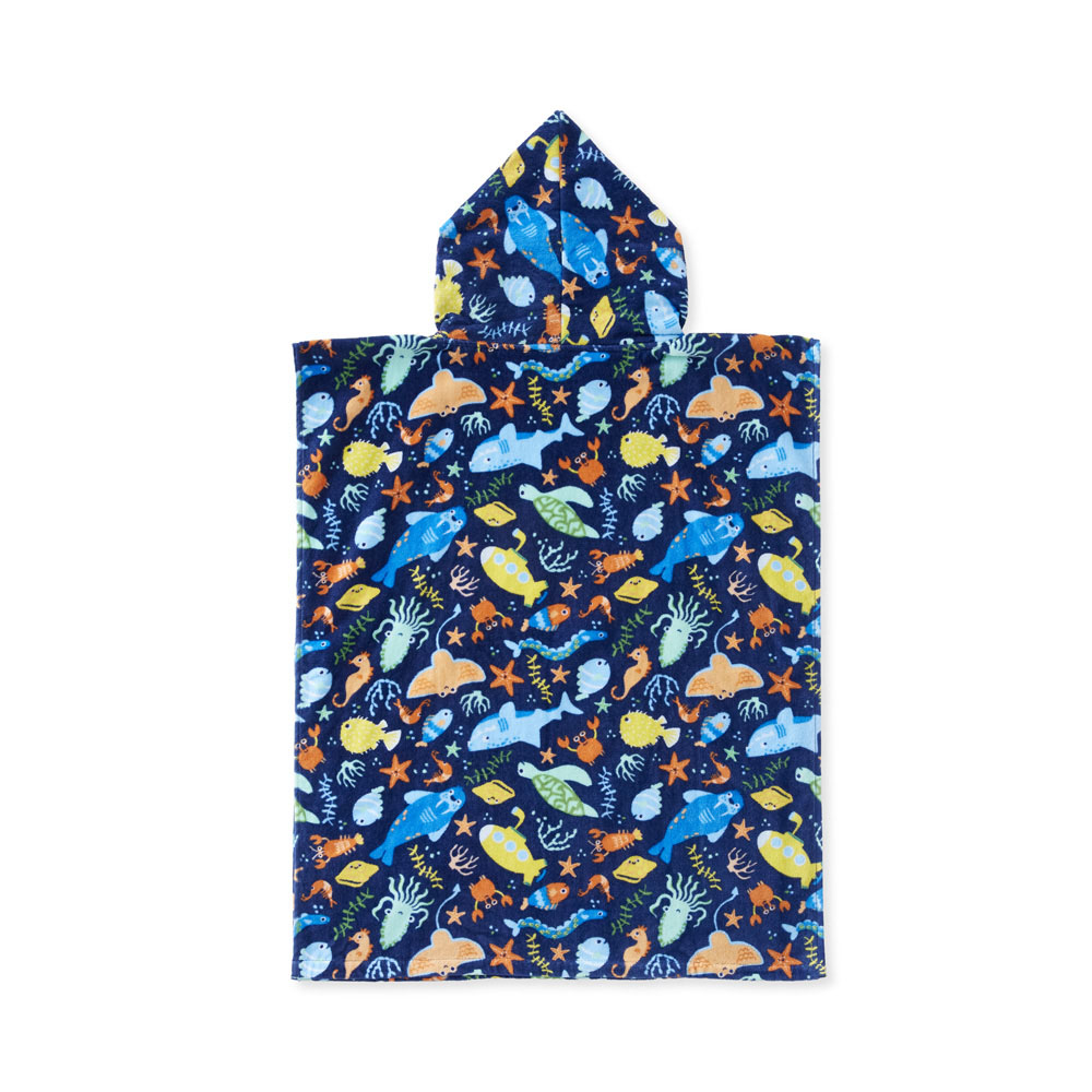 Adairs Kids Sealife Kids Hooded Beach Towel Adairs