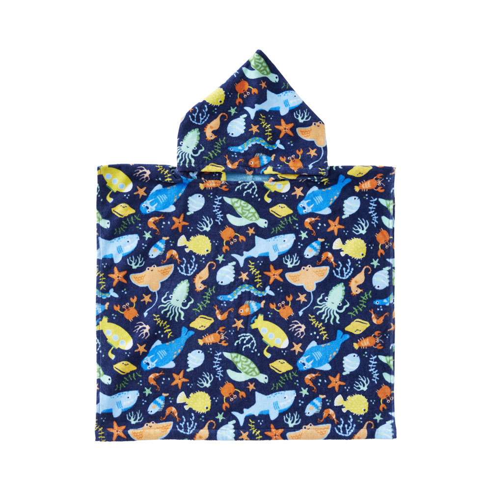 Adairs Kids Sealife Kids Hooded Beach Towel Adairs