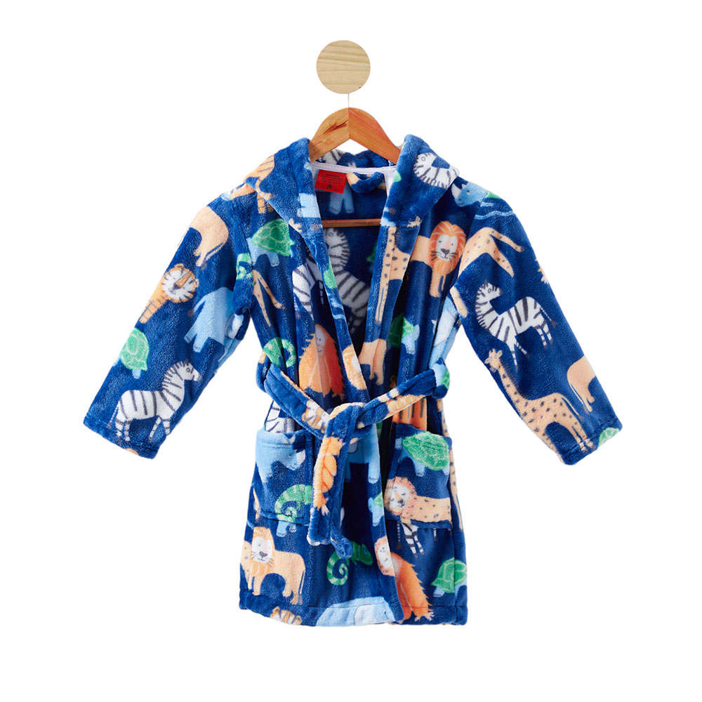 Adairs Kids Kids Ultra Soft Jungle Adventure Dressing Gown Adairs