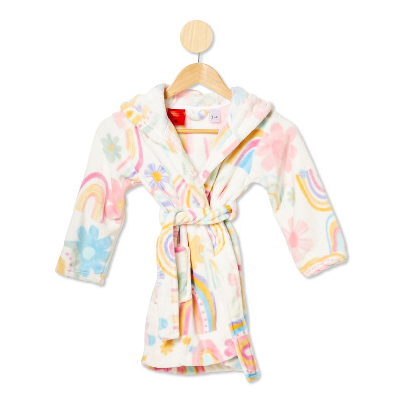 Kids Ultra Soft Sunshine & Rainbows Pastel Dressing Gown