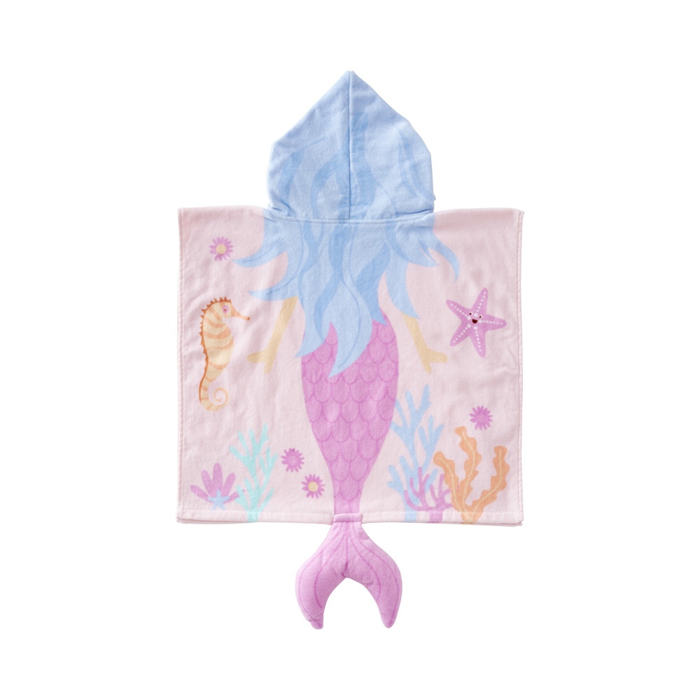 Adairs Kids Mia Mermaid Hooded Beach Towel Adairs
